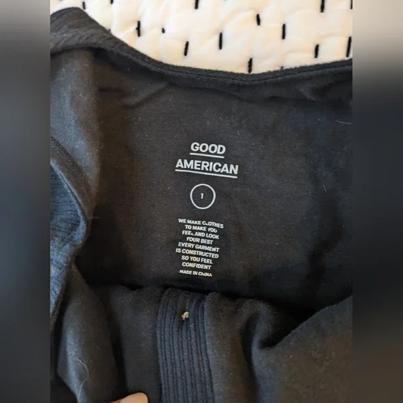 NWOT Good American ribbed black body suit size xs - Picture 5 of 5